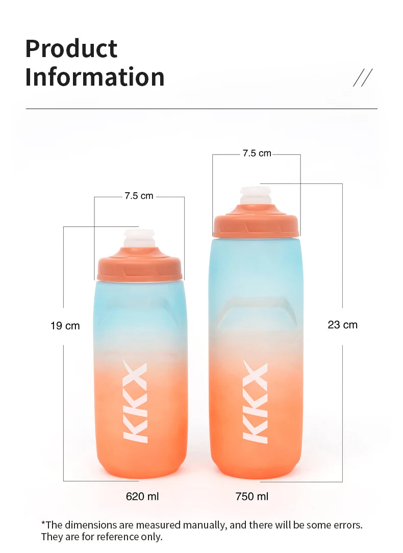 KKX Outdoor Sports Bottle 620ml/750ml Bicycle Bottle MTB Road Gravel Bike Water Bottle  PP5 Portable Large Capacity Drink Kettle