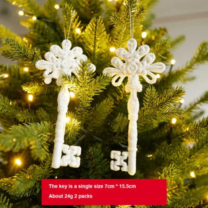 3Pcs Xmas Tree Pendants Snowflake Angel Deer Hanging Ornaments Christmas Decorations For Home Kids Toy New Year Party Decor