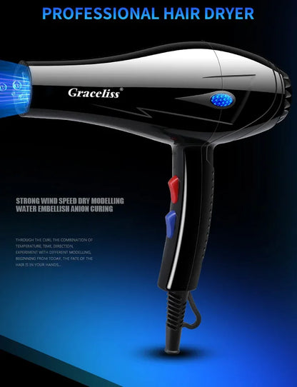 Original EU Plug Hot Cold Wind Professional Hair Dryer Blow dryer Hairdryer For Hair Salon for Household Use