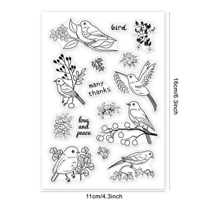 Animal Postman Silicone Clear Stamps Fox Hamster Rabbit Cat Transparent Stamps for Birthday Valentine's Day Cards Making DIY