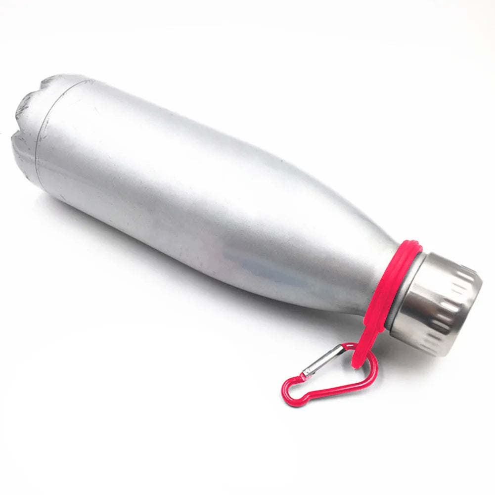 Silicone Kettle Hanging Buckle Carabiner Sports Water Bottle Holder Outdoor Camping Portable Water Bottle Hook Backpack Hanger