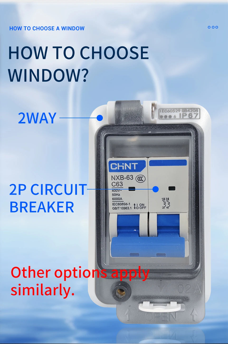Outdoor Waterproof Window Cover with Lockable Circuit Breaker Electrical Box, Transparent Cover for IP67-Rated Button and Instru