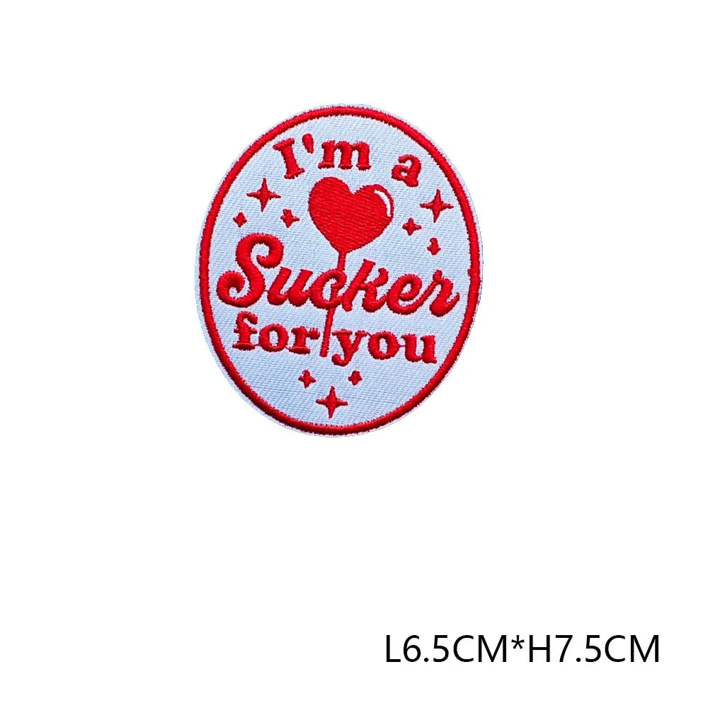 Valentine's Day Emblem Clothing Accessories Badge Sticker Embroidered Embroidery Sticker Iron-on Patches