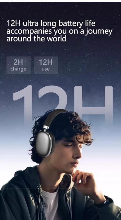 Original Over-Ear Wireless Bluetooth Headphones Noise Cancelling Microphone Gaming Head  Mounted Earphones Supports TF Card