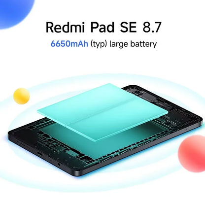 Global Version Xiaomi Redmi Pad SE 8.7 inch Mi Tablet 90Hz Display 6650mAh MTK Helio G85 Dual speakers Dolby Atmos®