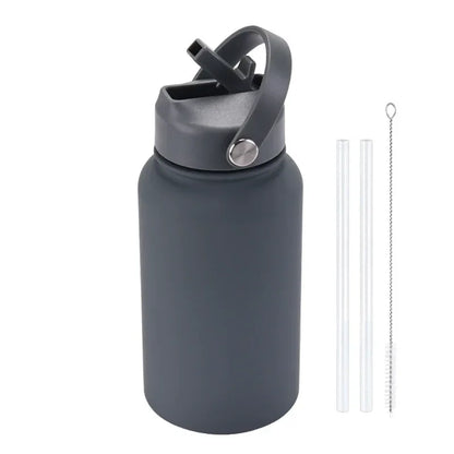PuraCool Personalised Water Bottle 650ml/22oz Insulated Thermos Customised Tumbler Flask with Straw