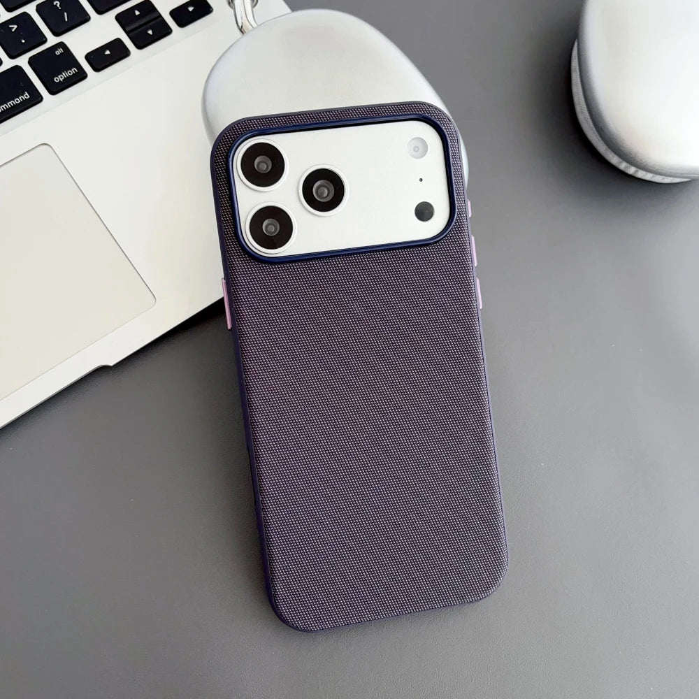 Magnetic Tech Woven Case For iPhone 17 Air 16 15 14 13 Pro Max TechWoven For Magsafe Wireless Charging Shockproof Cover