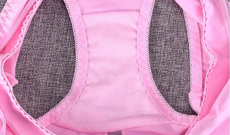 Large Size 110 Kg Triangle Underwear Women's Mesh High Waist Hip Fat Transparent Sexy Lingerie sexy panties  women panties