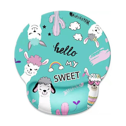 Gift Leopard Mouse Pad Ergonomic Gel Wrist Support Grey Non-Slip Base Wrist Rest Pad Typing and Pain Relief