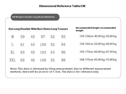 Long-Sleeved Pyjamas Women's Autumn and Winter Cotton Round Neck Fashion Soft Casual Breathable Cute Cartoon Loungewear Outside