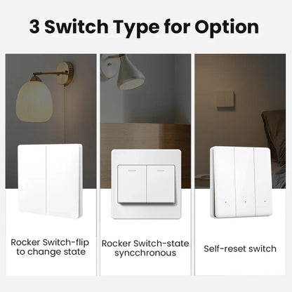 AVATTO WiFi Smart Light Switch Module，1/2/3/4 Gang DIY Breaker Neutral Wire Control Works With Tuya Alexa, Google Home
