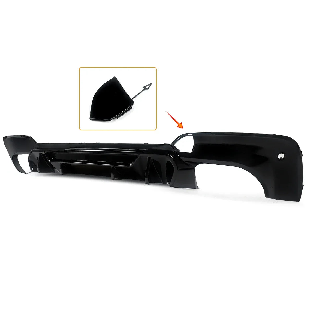 For 2018-2021 BMW G01 X3 M40i M-Sport Rear Diffuser Bumper Lip Gloss Black