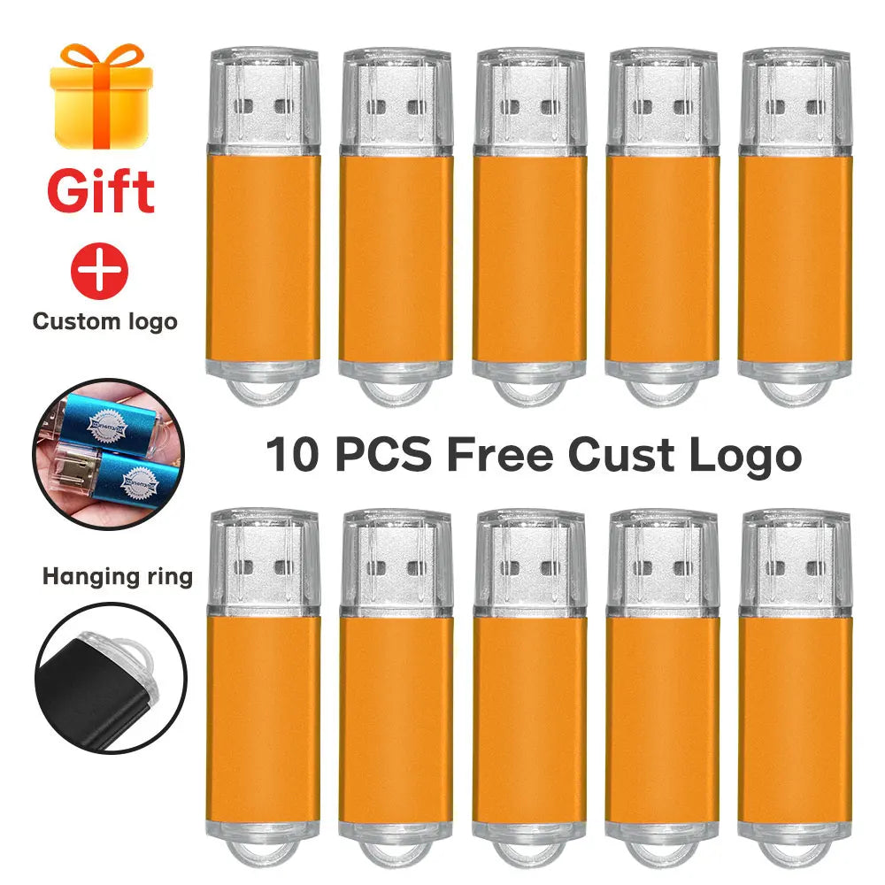 10PCS/lot Pen Drive 8GB 4GB 2GB 1GB USB Flash Drive 16GB Flash Disk 128MB 256MB 512MB Memory Flash Disk 2.0 Free Custom Logo