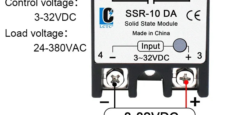 LCTC 10PCS SSR 10A 25A 40A 50A 60A 80A 100A Solid State Relay DC To AC AC To AC DC To DC Single Phase Control Relay