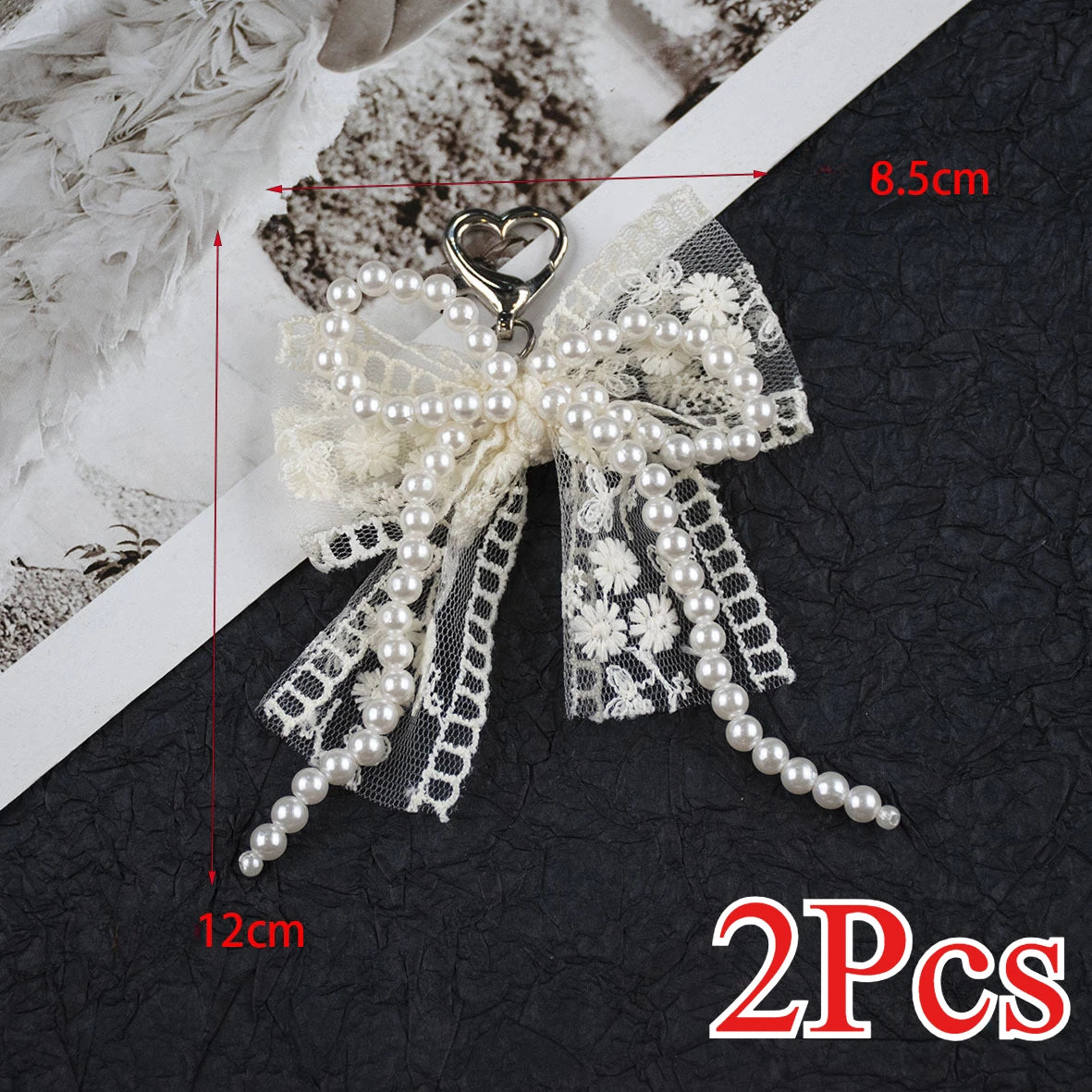 Lace pearl bow Shoe Shoelaces Charms for Sneakers Decorative Shoe Flower Buckle Decorative Shoe Fashion Charm Accessories
