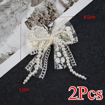 Lace pearl bow Shoe Shoelaces Charms for Sneakers Decorative Shoe Flower Buckle Decorative Shoe Fashion Charm Accessories