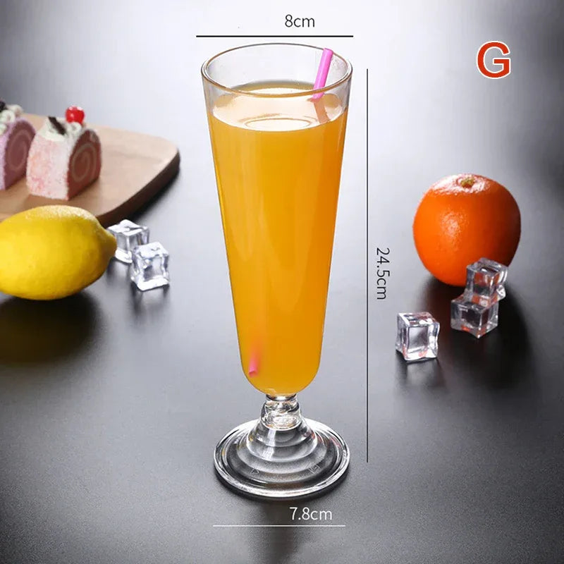 Acrylic Cocktail Cup Unbreakable Wine Glass Home Wedding Party Bar Goblet Red Juice Wine Drinking Glasses Bar Tools