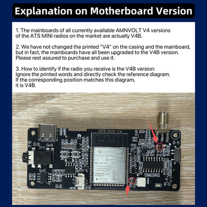 AMNVOLT V4B ATS MINI SI4732 Radio ALL Band DSP Radio FM AM SSB LSB USB Receiver with Added the Wired Headphone Feature