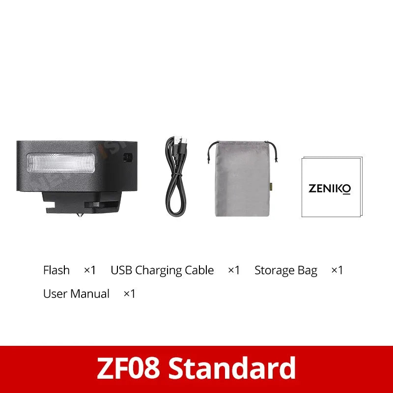 ZENIKO ZF08/ZF04 Mini Camera Flash Speedlite 6500K Universal Hot Shoe Mount for Sony Canon Nikon Olympus DSLR Camera Outdoor