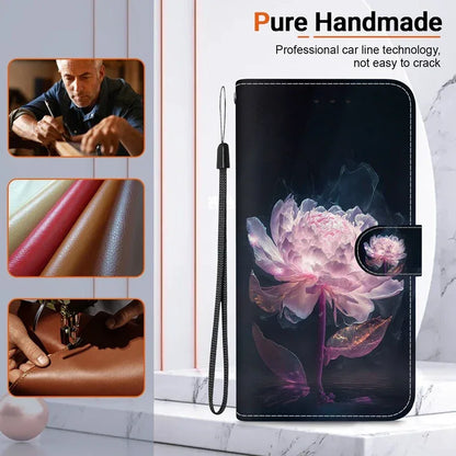 For Xiaomi Redmi 13 Case Solid Color Leather Flip Phone Case for Xaomi Redmi 13 Cover Redmi13 13C 5G Wallet Card Slots Etui