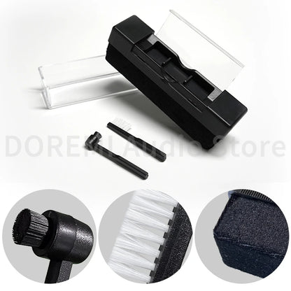 6 Pcs Anti Static LP Vinyl Record Cleaner Dust Remover Brush Turntable Cleaning Solution Stylus Cleaning Gel Player Cleaning Kit