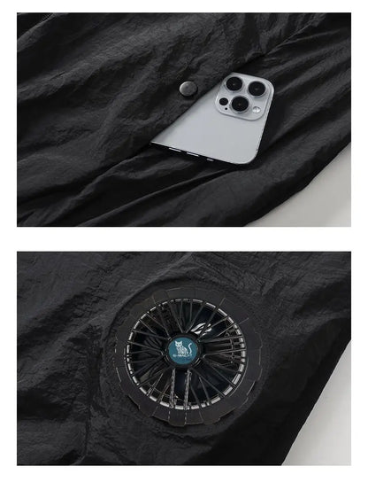 Summer Cooling Vest For Couples Breathable Fan Air Conditioner Jacket Sleeveless Heat Resistant Outdoor Workwear