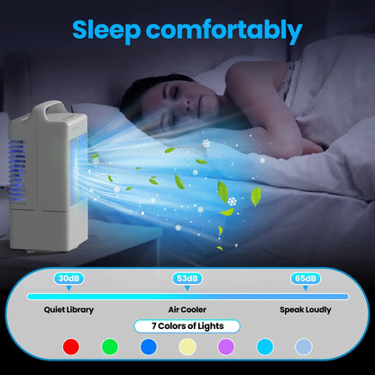 Small Electric Fan with Water and Ice Office Air Conditioning Fan Air-conditioning Fan Desktop USB Portable for Home Bedroom