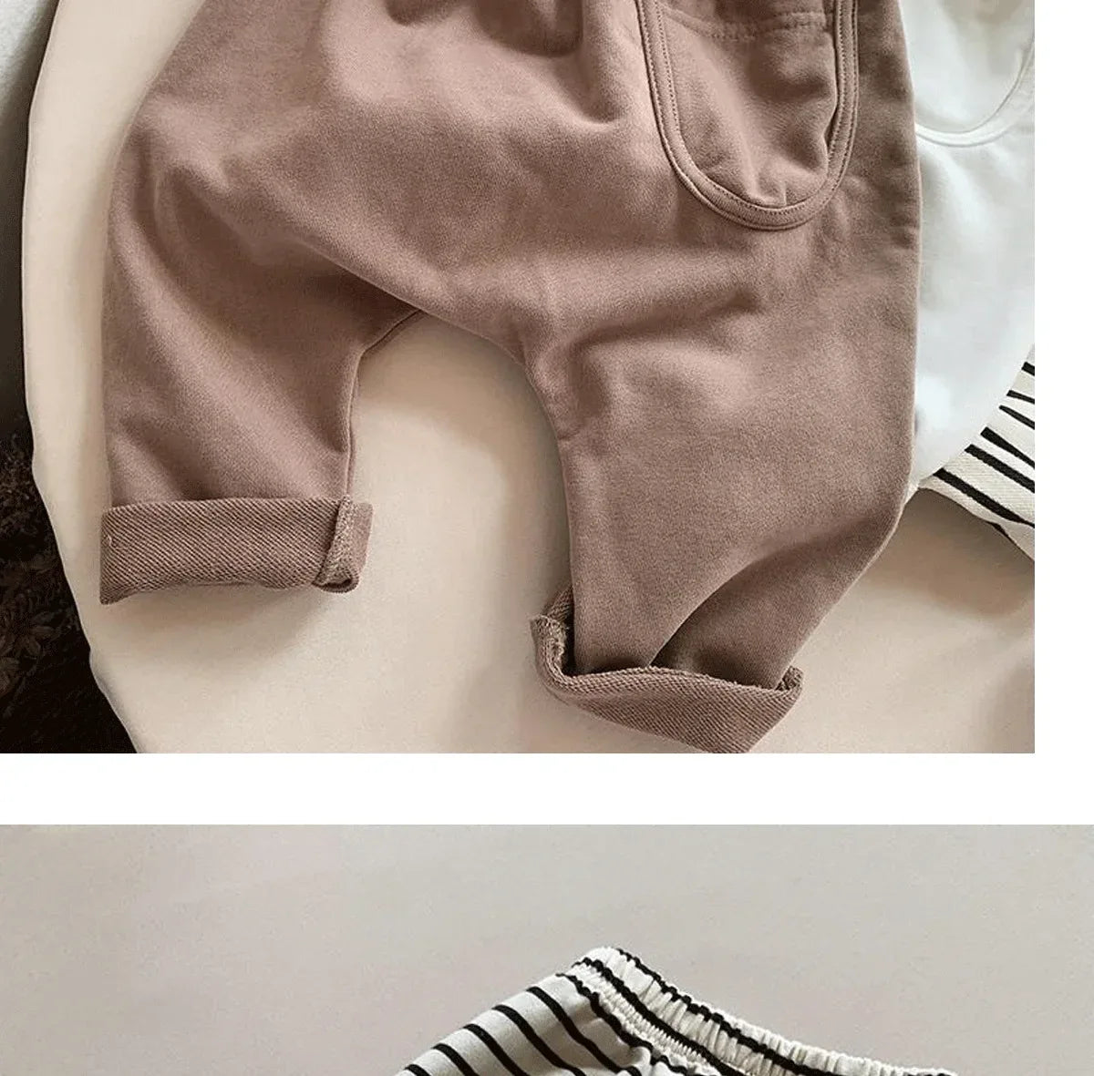 2025Spring Autumn New Baby PP Pants 1-5Y Boys Girls Cotton Striped Loose Harem Trousers Toddler Daily Infant Wear Kids Clothing