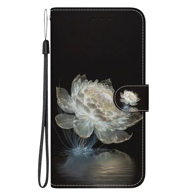 For Xiaomi Redmi 13 Case Solid Color Leather Flip Phone Case for Xaomi Redmi 13 Cover Redmi13 13C 5G Wallet Card Slots Etui