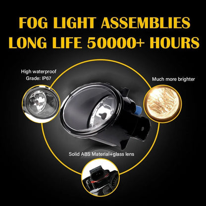 Fog Lights for Nissan X-trail T32 X trail Rogue 2014-2016 Headlight LED Fog Light Switch Harness Cover Grill Fog Lamp Assembly