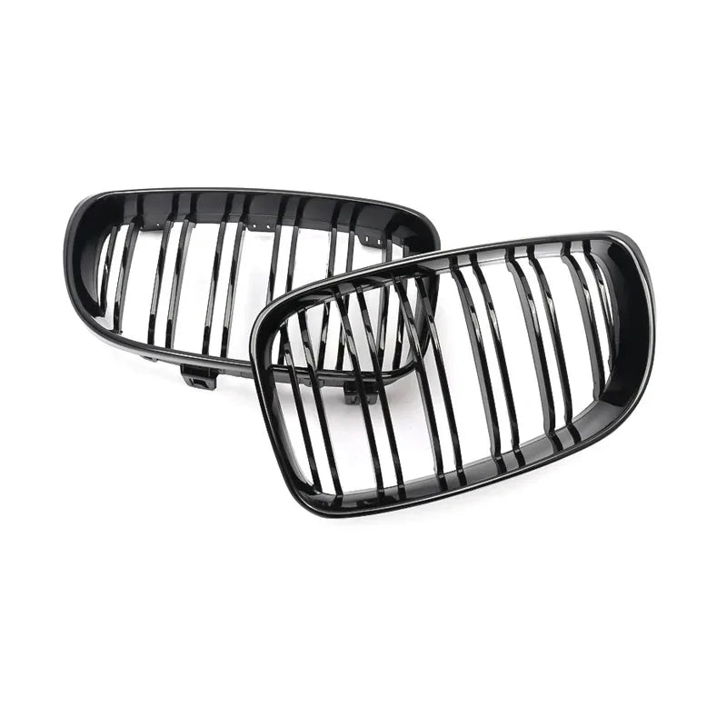 Car Front Grills Kidney For BMW 1 SERIES E81 E82 E87 E88 5DR 3DR Glossy Black Kidney Grilles Dual Slat 2007-2013