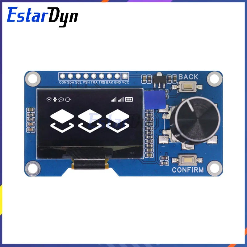 Estardyn 1.3-inch OLED Module White/Blue Button EC11 Rotary Encoder IIC Interface LCD Screen