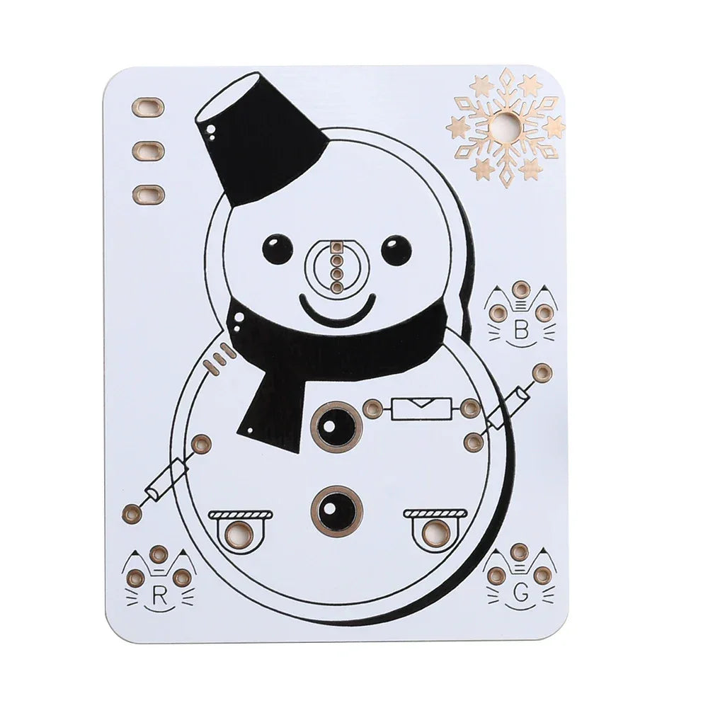 Ice and snow themed LED snowman electronic beginner learning welding fun DIY kit LED light-emitting tube module DIY snowman kit