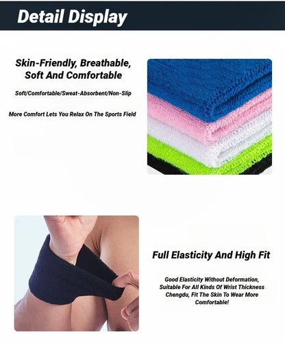 8×10CM Towel Sports Wristbands Tennis Sweat Bands Wrist Guard For Basketball Volleyball padel Fitness Sweatbands Wrap Padel Cuf