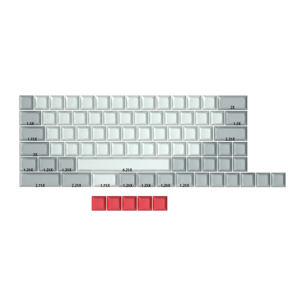 NPKC PBT Keycaps Custom Keycap Set Blank Key caps ANSI Retro Key cap DSA Keycaps for MX Switch Mechanical Keyboard GH60 XD/GK64