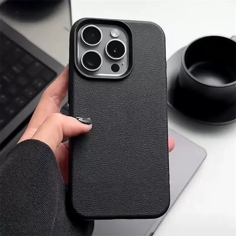 Luxury Matte Soft Leather Candy Phone Case For iPhone 15 Pro Max Case iPhone 16 14 13 11 12 Pro Max Liquid Silicone Rugged Cover