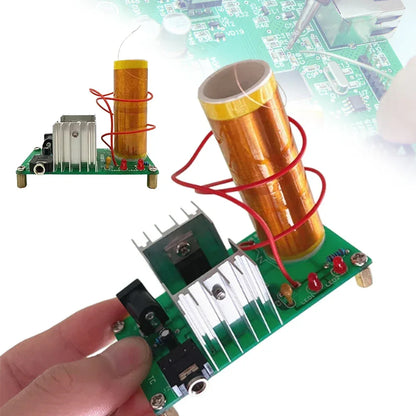 DIY Mini for TESLA Coil Kit DIY Music Loudspeaker Board Arc Experiment Wireless Transmission Input Voltage 15-24V 15W 2A