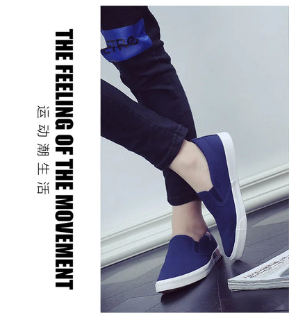 Men Casual Shoes Canvas Luxury 2025 Mens Loafers Breathable Slip on FlatsMale Vulcanized Shoes White Driving Shoes Plus Size 47