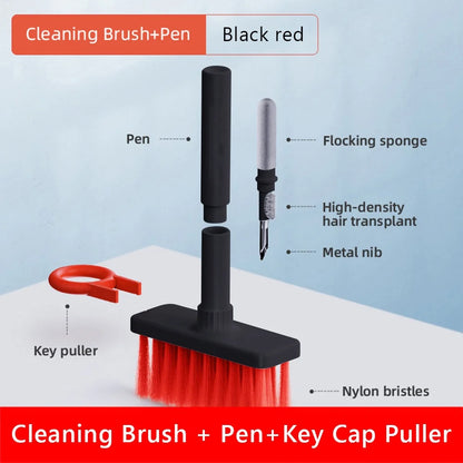 5 in 1 Multifunctional Keyboard Cleaning Brush Earphone Computer Keycap Puller Cleaner Wireless Earbuds Gap Dust Remover Tool