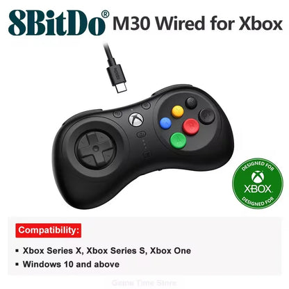 Gamepad for Xbox Series X, S, Xbox One 8BitDo Wired Controller for PC Windows 10USB Gamepad Xbox Officially Licensed 8BitDo M30