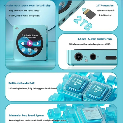 Fiio Snowsky Disc Portable Music Player2T TF Hi-Res HIFI Sound Quality MP3 Player Bluetooth5.4 WiFi USB AUDIO Support SPDIF