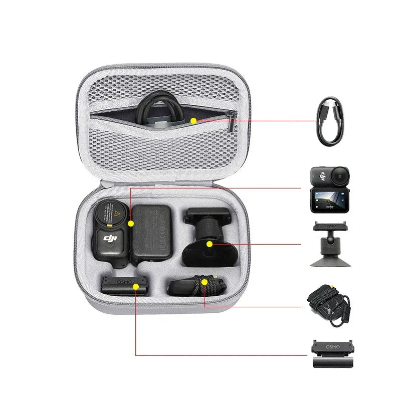 Mini Storage Bag for DJI OSMO NANO Travel Waterproof Protective Carrying Case PU Handbag Box for DJI Osmo Nano Accessories