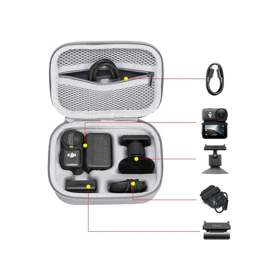 Mini Storage Bag for DJI OSMO NANO Travel Waterproof Protective Carrying Case PU Handbag Box for DJI Osmo Nano Accessories