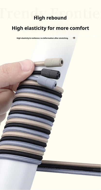 17 colors Round Elastic Laces without ties Metal Buckle Shoelace Sneakers Quick shoelaces Shoe Accessories 1Pair/2Pair