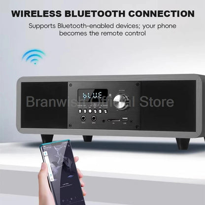 5.1 Channel Home Theater System 200W Peak Power Subwoofer Bluetooth 5.0 Wireless Microphone Wall Mount Speakers For Home KTV