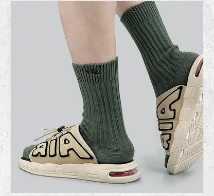Air Cushion Slippers Summer Men Sandals Thick Sole Beach Slippers Flats Cloud Slides Sports Slippers Outdoor Man Sneaker Shoes