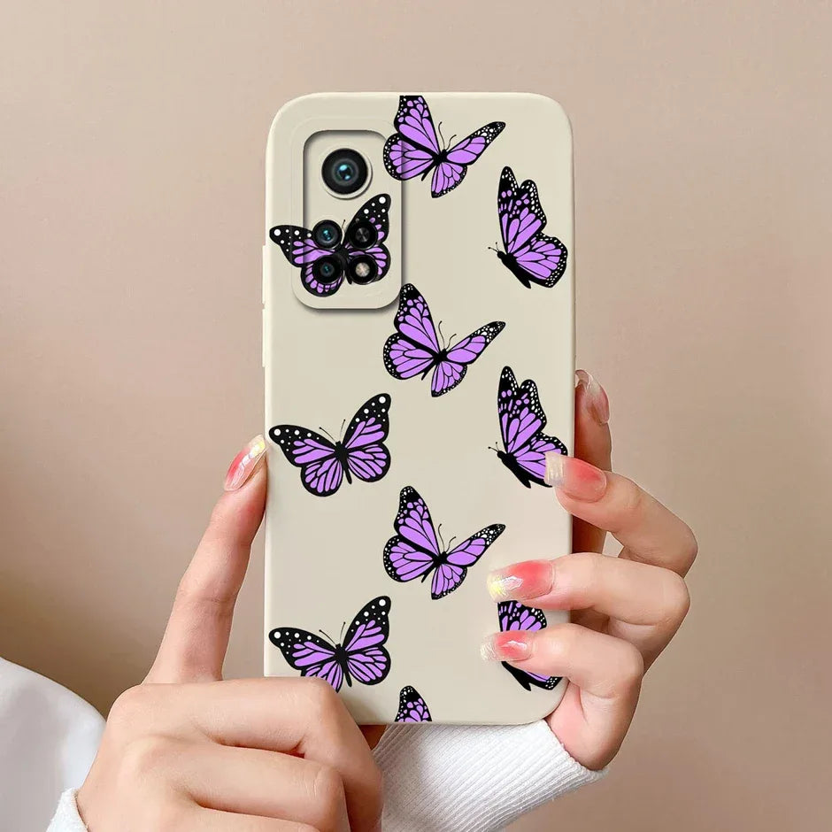 For Xiaomi Mi 10T 5G Phone Case Matte Liquid Silicone Shell For Xiaomi Mi 10T Pro 5G Cute Cat Cartoons Ultrathin Fashion Fundas