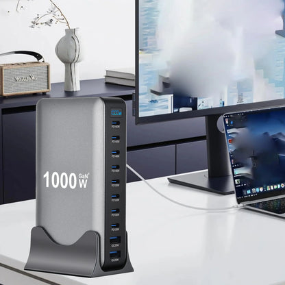 New 1000W GaN USB Type C Charger PD3.1 PPS 10-Port Desktop Fast Charging Station Adapter for Tablets & Mobile Dropshipping