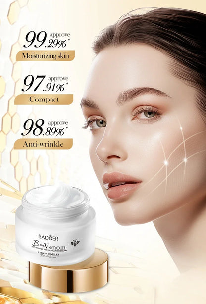 New Bee Venom Anti-aging Face Cream Fade Wrinkle Firming Lifting Facial Cream Forehead Wrinkle Removal Moisturizing Skincare 50g