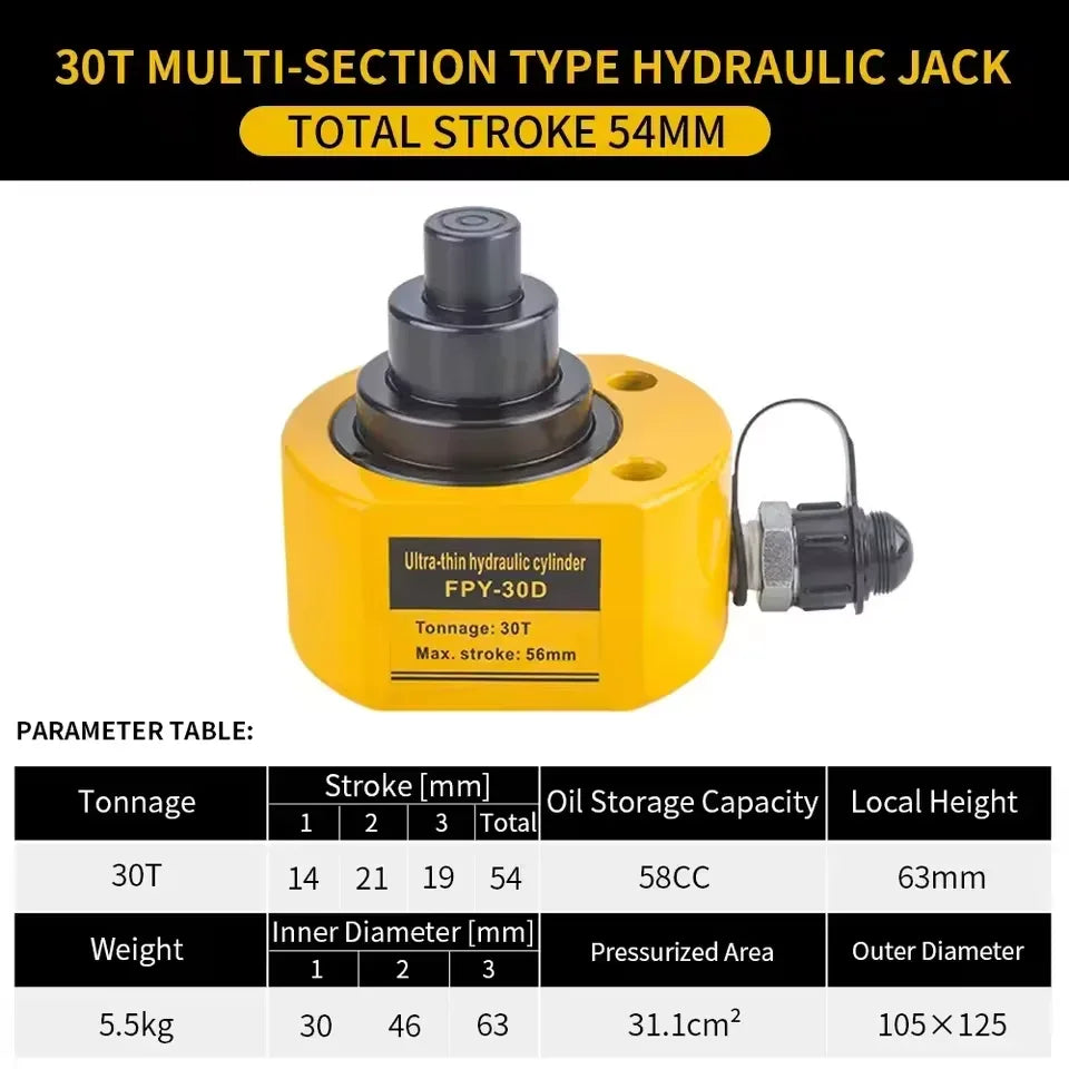 Multi stage Low Height Hydraulic Cylinder Jack Ram Portable Hydraulic Lifting Jack Split Hydraulic Booster for Machinery Bridge